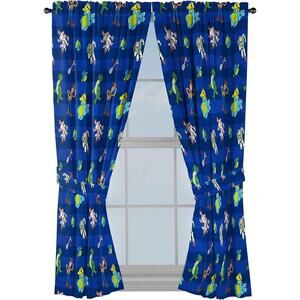 NEW Jay Franco Toy Story Window Drapes  4 Pc Curtain Set W/ 2 Tiebacks 63" X 42"